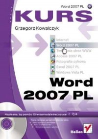 Word 2007 PL. Kurs - okładka książki