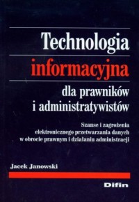 Technologia informacyjna dla prawników - okładka książki
