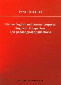 Native English and learner corpora: - okładka podręcznika