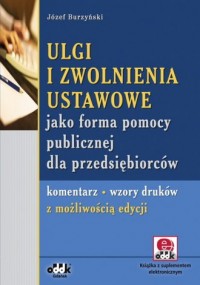 Ulgi i zwolnienia ustawowe jako - okładka książki