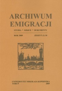 Archiwum Emigracji. Zeszyt 10 - okładka książki