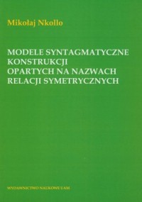 Modele syntagmatyczne konstrukcji - okładka książki