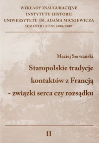 Staropolskie tradycje kontaktów - okładka książki