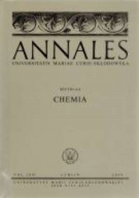 Annales UMCS. Sectio AA. Chemia - okładka książki