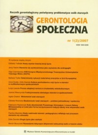Gerontologia społeczna 1(2)2007 - okładka książki