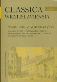 Classica Wratislaviensia XXV. Wratislaviensium - okładka książki