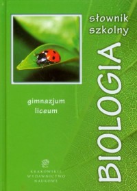 Słownik szkolny Biologia - okładka książki
