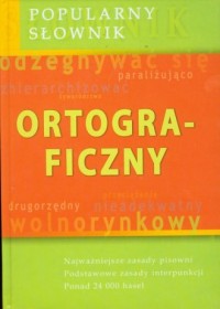Popularny słownik ortograficzny - okładka książki