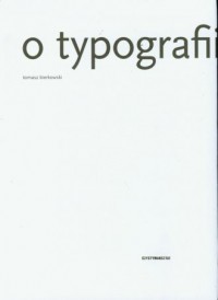 O typografii - okładka książki