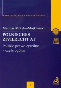 Polnisches Zivilrecht AT 1. Polskie - okładka książki