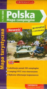 Polska (mapa campingów) - okładka książki