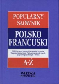 Popularny słownik polsko-francuski - okładka książki