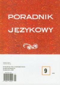 Poradnik językowy 9/2009 - okładka książki