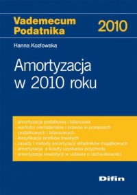 Amortyzacja w 2010 roku - okładka książki