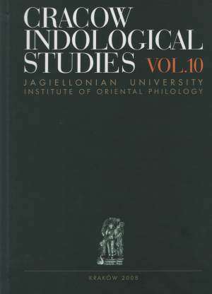 Cracow Indological Studies. Vol. - okładka książki