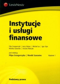 Instytucje i usługi finansowe - okładka książki