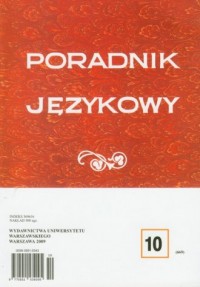 Poradnik językowy 10/2009 - okładka książki