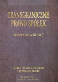 Transgraniczne prawo spółek - okładka książki