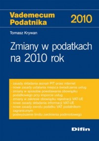 Zmiany w podatkach na 2010 rok - okładka książki
