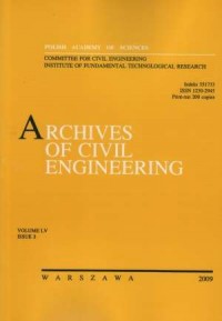 Archives of Civil Engineering 3/2009 - okładka książki