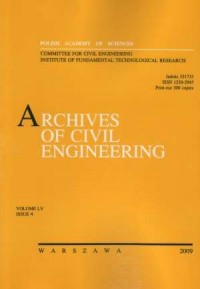 Archives of Civil Engineering 4/2009 - okładka książki