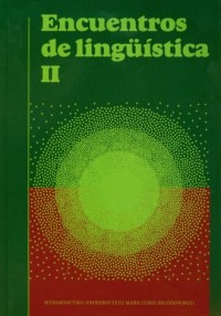 Encuentros de linguistica II - okładka książki