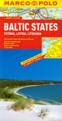 Kraje Nadbałtyckie (mapa samochodowa - okładka książki