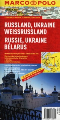 Rosja, Ukraina, Białoruś mapa drogowa - okładka książki