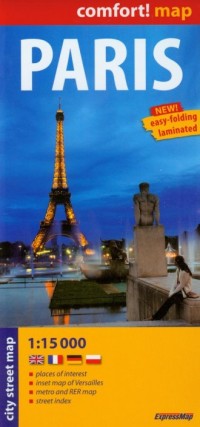 Paris (laminowany plan miasta skala - okładka książki