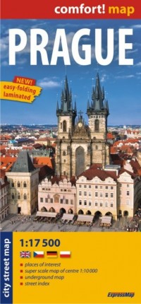 Praga (laminowany plan miasta 1:17 - okładka książki