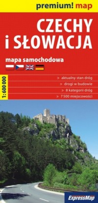 Czechy i Słowacja (mapa samochodowa - okładka książki