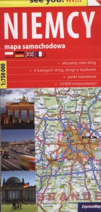 Niemcy (mapa samochodowa 1:750 - okładka książki