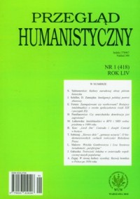 Przegląd humanistyczny 1(418) / - okładka książki