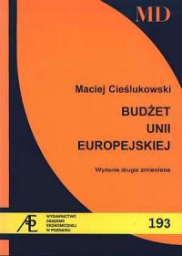 Budżet Unii Europejskiej cz. 193 - okładka książki