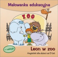 Leon w Zoo. Malowanka edukacyjna - okładka książki
