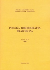 Polska Bibliografia Prawnicza 2009. - okładka książki