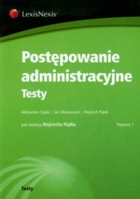 Postępowanie administracyjne. Testy - okładka książki