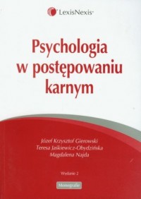 Psychologia w postępowaniu karnym - okładka książki