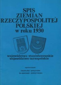 Spis ziemian Rzeczypospolitej Polskiej - okładka książki