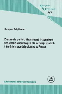 Znaczenie polityki finansowej i - okładka książki