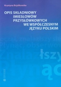 Opis składniowy imiesłowów przysłówkowych - okładka książki