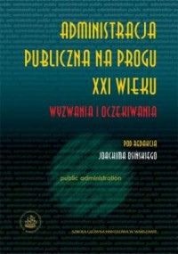Administracja publiczna na progu - okładka książki