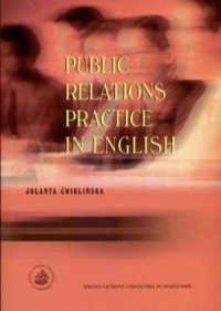 Public relations practice in english - okładka podręcznika