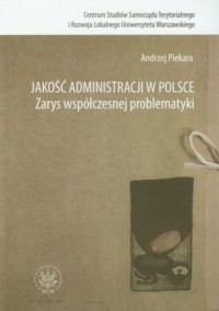 Jakość administracji w Polsce - okładka książki