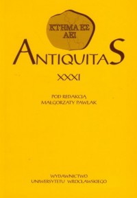 Antiquitas XXXI - okładka książki