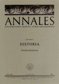 Annales UMCS. Sectio F. Historia. - okładka książki