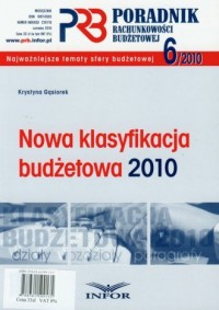Nowa klasyfikacja budżetowa 2010 - okładka książki