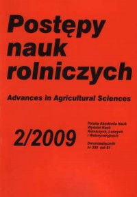 Postępy nauk rolniczych 2/2009 - okładka książki