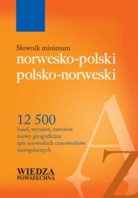 Słownik minimum norwesko-polski, - okładka książki