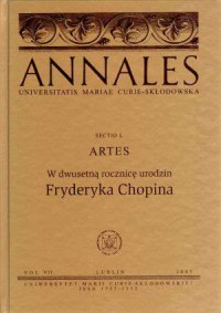 Annales UMCS. Sectio L. Artes. - okładka książki